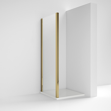 Venice Brushed Brass 760 x 1850 Side Panel