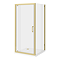 Venice Brushed Brass 760 x 760mm Pivot Door Shower Enclosure without Tray