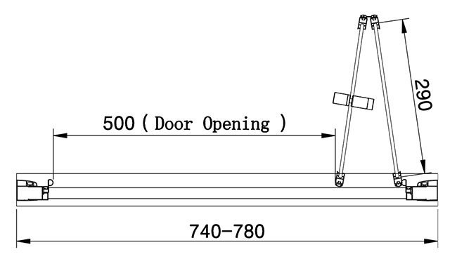 Venice Brushed Brass 800 x 1850 Bi-Fold Shower Door