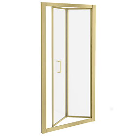 Venice Brushed Brass 800 x 1850 Bi-Fold Shower Door