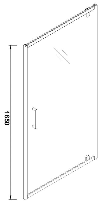 Venice Brushed Brass 800 x 1850 Pivot Shower Door