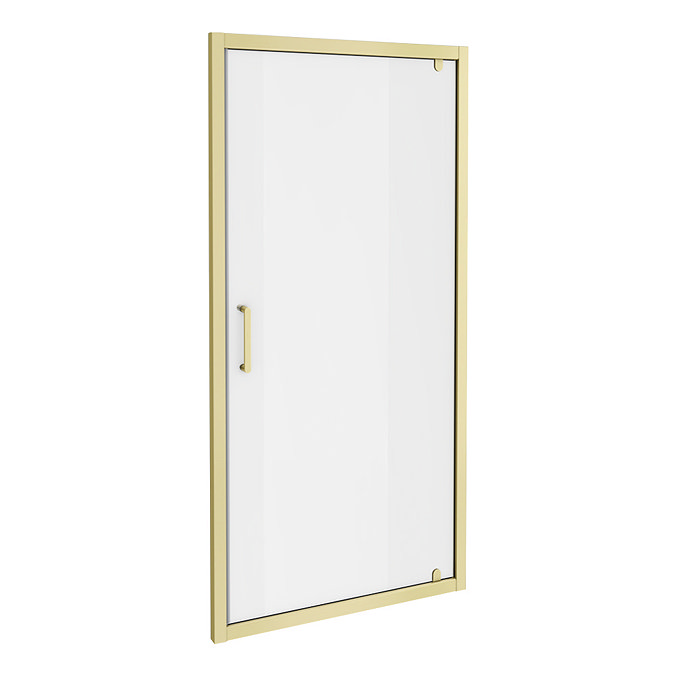 Venice Brushed Brass 800 x 1850 Pivot Shower Door