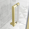 Venice Brushed Brass 800 x 800mm Bi-Fold Door Shower Enclosure without Tray