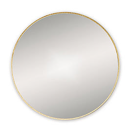 Venice Brushed Brass 600mm Round Mirror Medium Image