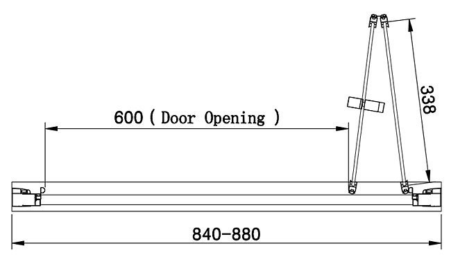 Venice Brushed Brass 900 x 1850 Bi-Fold Shower Door