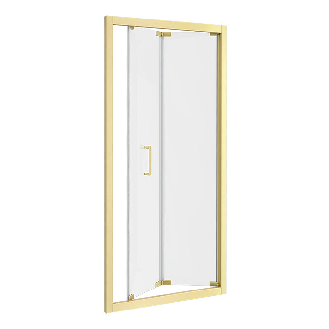 Venice Brushed Brass 900 x 1850 Bi-Fold Shower Door