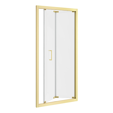 Venice Brushed Brass 900 x 1850 Bi-Fold Shower Door