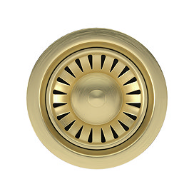 Venice Brushed Brass Basket Strainer Kitchen Sink Waste