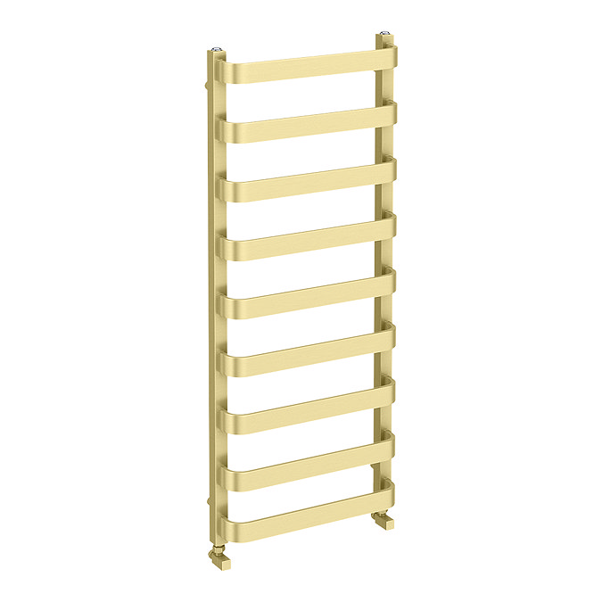 Venice Brushed Brass Designer Heated Towel Rail (500 x 1200mm)