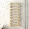 Venice Brushed Brass Designer Heated Towel Rail (500 x 1200mm) Profile Large Image