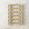 Venice Brushed Brass Designer Heated Towel Rail (800 x 500mm)  Profile Large Image