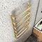Venice Brushed Brass Designer Heated Towel Rail (800 x 500mm)  Feature Large Image