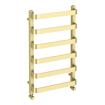 Venice Brushed Brass Designer Heated Towel Rail (500 x 800mm)