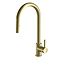 Venice Brushed Brass Kitchen Sink Mixer with Concealed Pull Out Hose and Spray Head