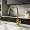 Venice Brushed Brass Mixer with Concealed Pull Out Spray