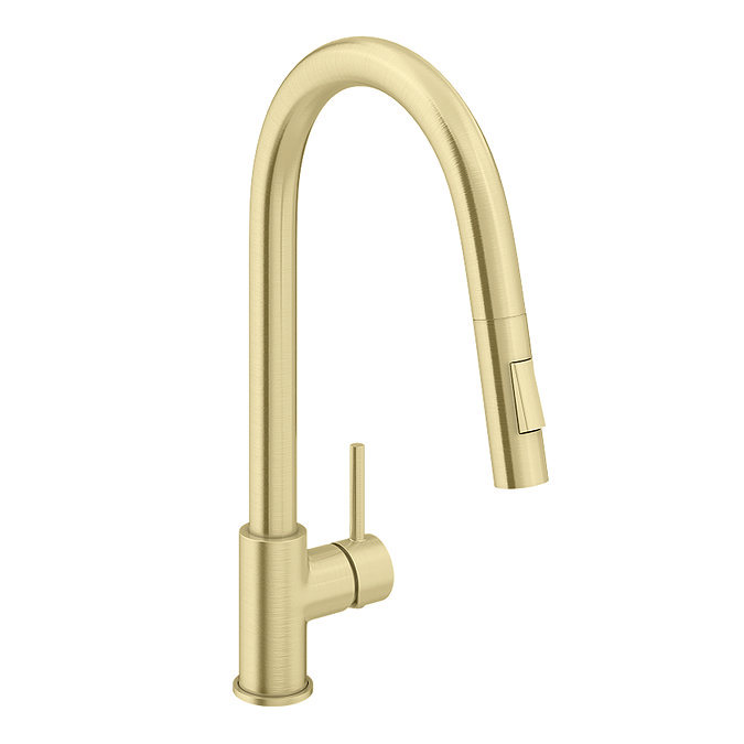 Venice Brushed Brass Kitchen Sink Mixer with Pull-Out Hose and Spray Head