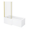 Venice Brushed Brass L-Shaped Complete Bathroom Package