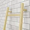 Venice Brushed Brass Leaning Ladder 1800 x 500mm Heated Towel Rail  Feature Large Image