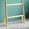 Venice Brushed Brass Leaning Ladder 1800 x 500mm Heated Towel Rail