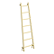 Venice Brushed Brass Leaning Ladder 1800 x 500mm Heated Towel Rail