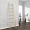 Venice Brushed Brass Leaning Ladder 1800 x 500mm Heated Towel Rail Large Image