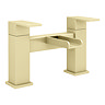 Venice Brushed Brass P-Shaped Complete Bathroom Package