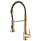 Venice Brushed Brass Spring Style Kitchen Sink Mixer with Pull Out Spray