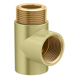Venice Brushed Brass T-Piece for Dual Fuel Medium Image