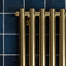Venice Brushed Brass Vertical Curved Column Radiator (1600 x 400mm)