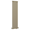 Venice Brushed Brass Vertical Curved Column Radiator (1600 x 400mm)