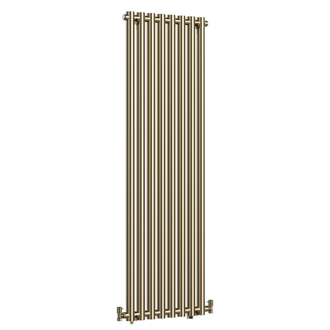 Venice Brushed Brass Vertical Curved Column Radiator (1600 x 530mm)