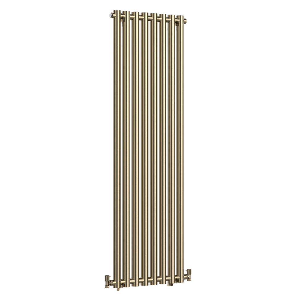 Curvv Radiator Venice Brushed Brass Vertical Curved Column Radiator (1600 x 530mm)