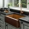 Venice Brushed Copper Belfast Stainless Steel Kitchen Sink + Waste  Feature Large Image