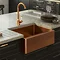 Venice Brushed Copper Belfast Stainless Steel Kitchen Sink + Waste Large Image