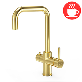 Venice Brushed Gold 3-in-1 Instant Boiling Water Kitchen Tap with Boiler & Filter Medium Image