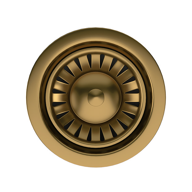 Venice Brushed Gold Basket Strainer Kitchen Sink Waste with Rectangular