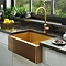 Venice Brushed Gold Belfast Stainless Steel Kitchen Sink + Waste Large Image