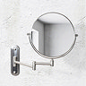 Venice Brushed Nickel 5x Magnifying Cosmetic Mirror with Curved Wall Plate  Profile Large Image