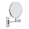Venice Brushed Nickel 5x Magnifying Cosmetic Mirror with Square Wall Plate Large Image
