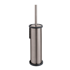 Venice Brushed Nickel Toilet Brush & Holder Large Image