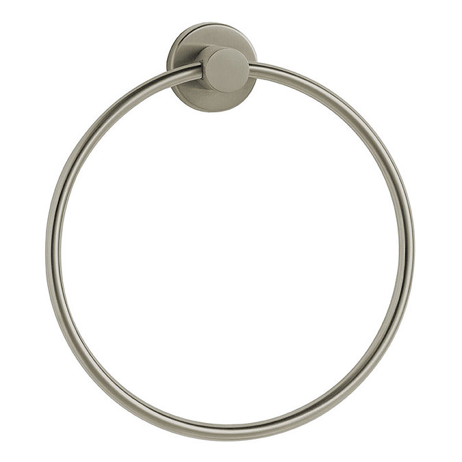 Venice Brushed Nickel Towel Ring Large Image