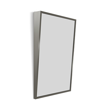 Venice Brushed Stainless Steel 500 x 800mm Angled Mirror  Profile Large Image