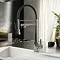 Venice Brushed Steel Kitchen Sink Mixer with Smooth Rubber Hose and Flexi Spray