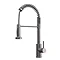 Venice Brushed Steel Spring Style Kitchen Sink Mixer with Pull Out Spray