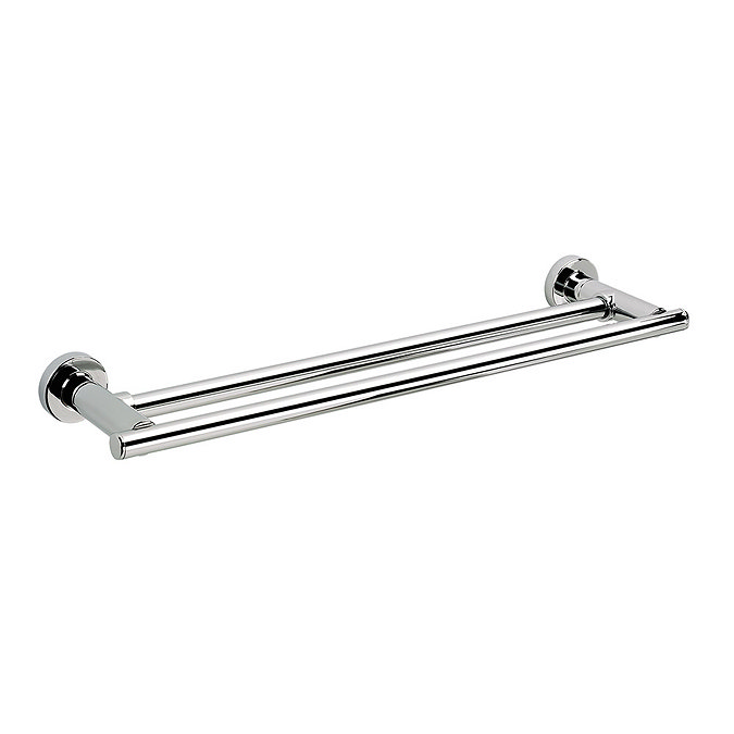 Venice Chrome 660mm Double Towel Rail Large Image