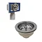 Venice Chrome Basket Strainer Kitchen Sink Waste with Rectangular Overflow Large Image