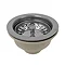 Venice Chrome Basket Strainer Kitchen Sink Waste Large Image