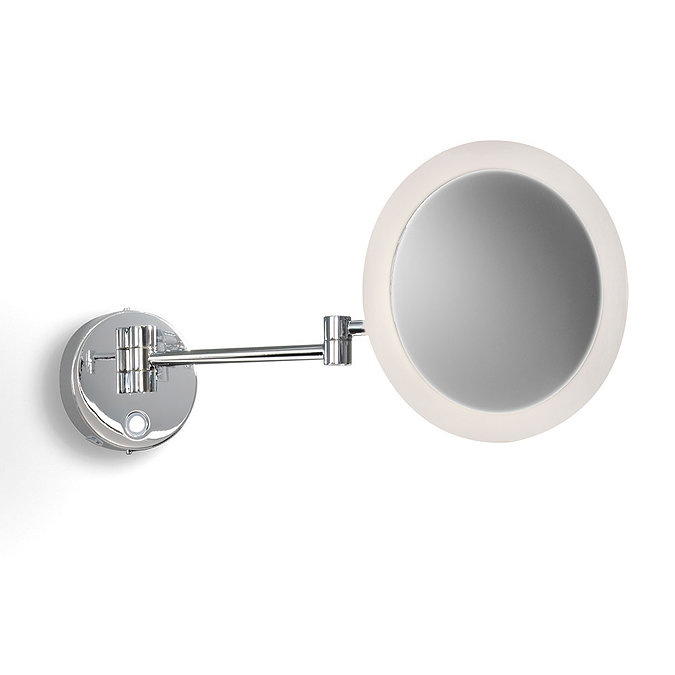 Venice Chrome Round 3x Magnifying LED Cosmetic Mirror Large Image