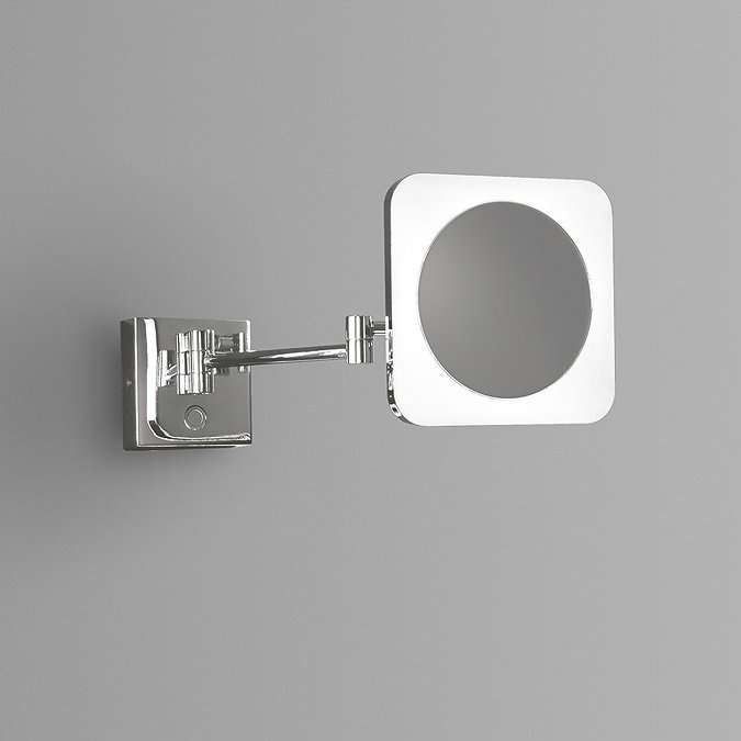 Venice Chrome Square 3x Magnifying LED Cosmetic Mirror  Standard Large Image