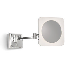 Venice Chrome Square 3x Magnifying LED Cosmetic Mirror Large Image